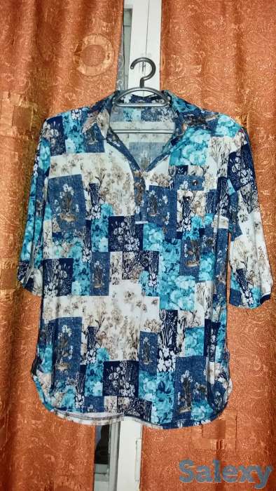 Блузка-рубашка трикотажная, фотография 1