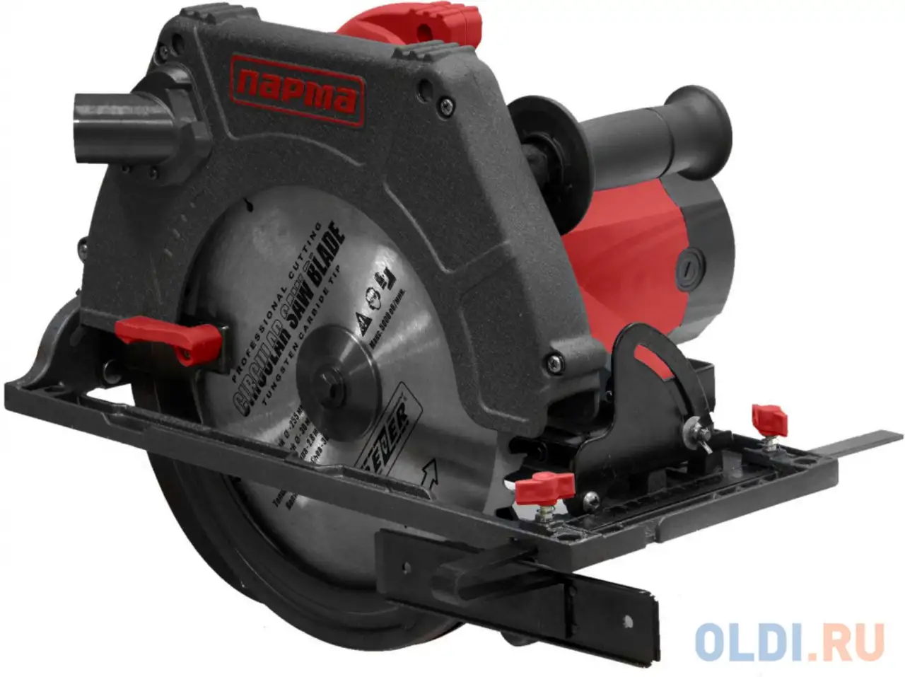 Пила циркулярная парма 255д  стационар. 2300вт д.255/30мм пл.пуск литое основание, фотография 1