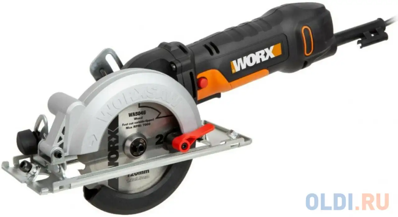 Дисковая пила worx wx439 480 вт 120мм, фотография 1