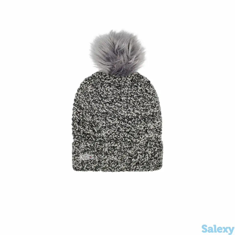 Женская вязаная шапка lacoste, фотография 1