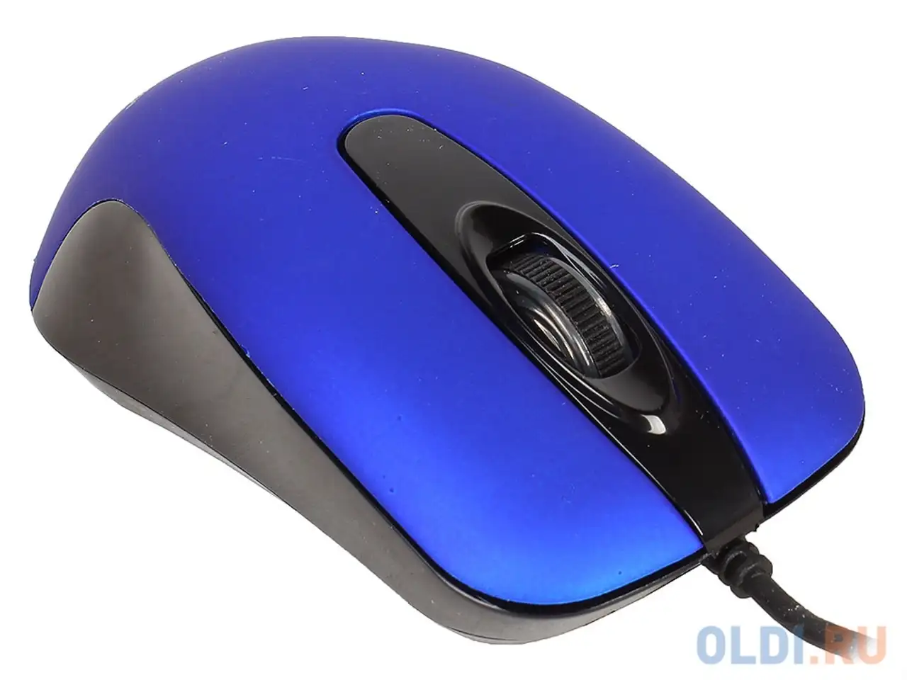 Мышь gembird mop-400-b, usb, темно-синий, бесшумный клик, soft-touch, 2кн., 1000dpi, блистер, фотография 1