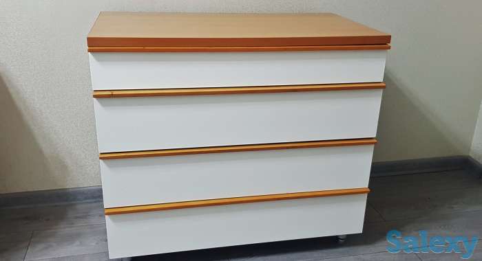 Продам тумбу с выдвижными ящиками, функциональная, цвет белый + бук в отличном состоянии, фотография 3