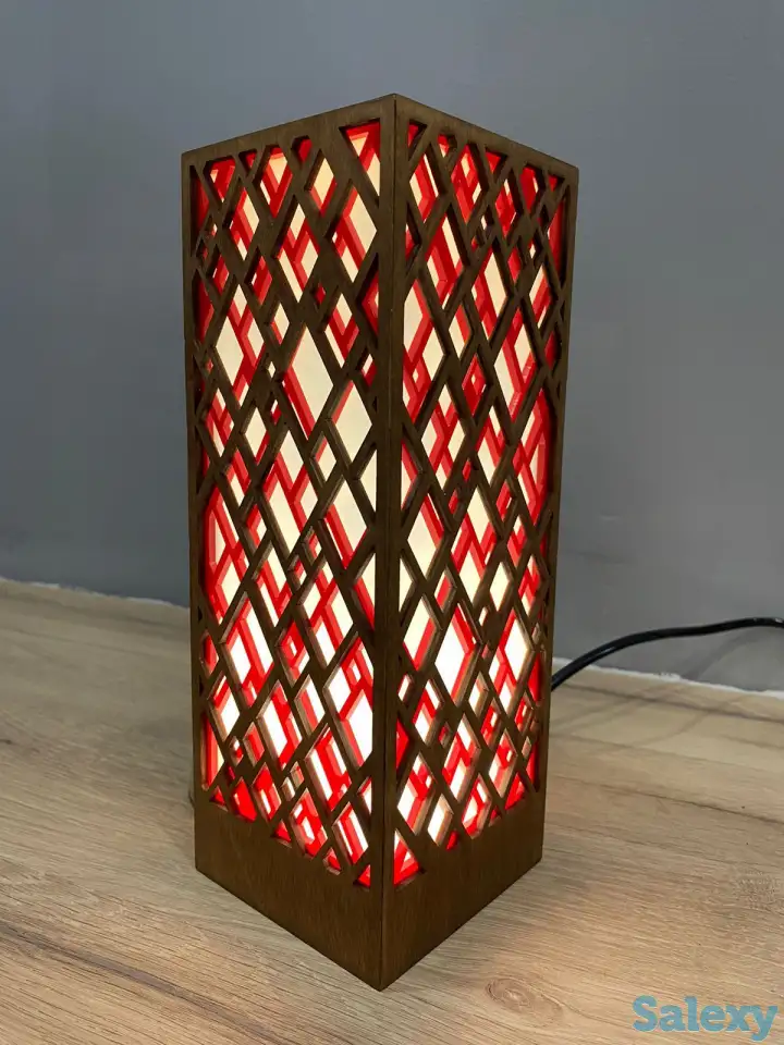 Красный Интерьерный светильник - ночник, фотография 7