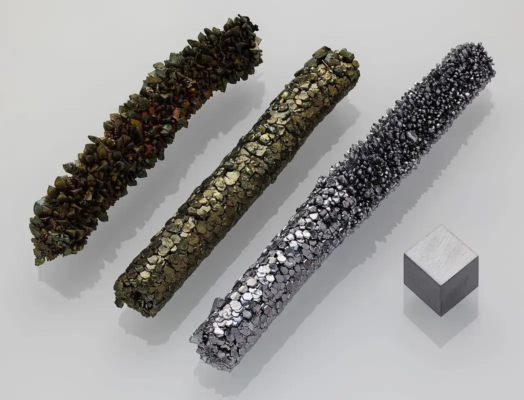 Ванадий: слиток; лист; проволока; круг; шестигранник; полоса, фотография 1