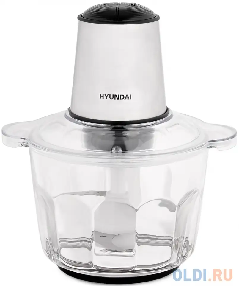 Измельчитель электрический hyundai hyc-g4120 2л. 400вт серебристый, фотография 1
