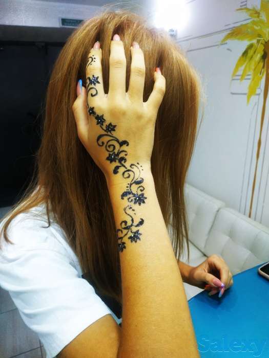 Роспись по телу хной, глитером.Свадебное мехенди,, фотография 6