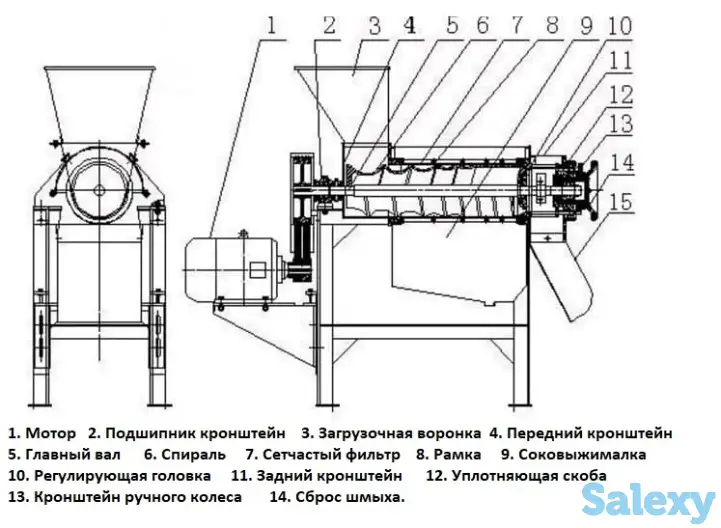 Соковыжималка для выжимки сока из овощей, фруктов, ягод Vega J 500, фотография 3