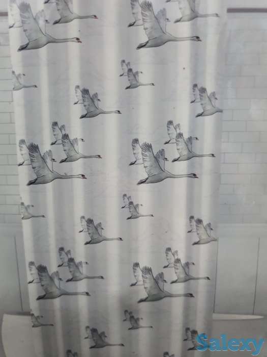 Шторка для ванны и душа, турецкая, с птицами гусями, фотография 5