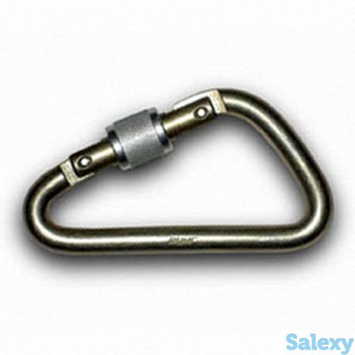 Карабин ринг треугольный с муфтой сталь 40 kn keylock, фотография 1