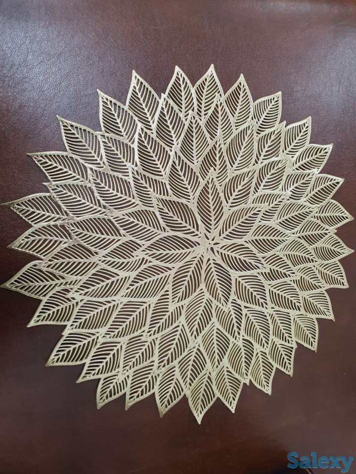 Подтарельники под золото и серебро, качественный материал, ракушки, фотография 3