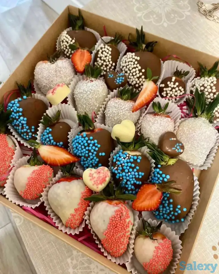 Корзина, коробка для клубники, тойбастар, лента, сюрприз коробка, фотография 12