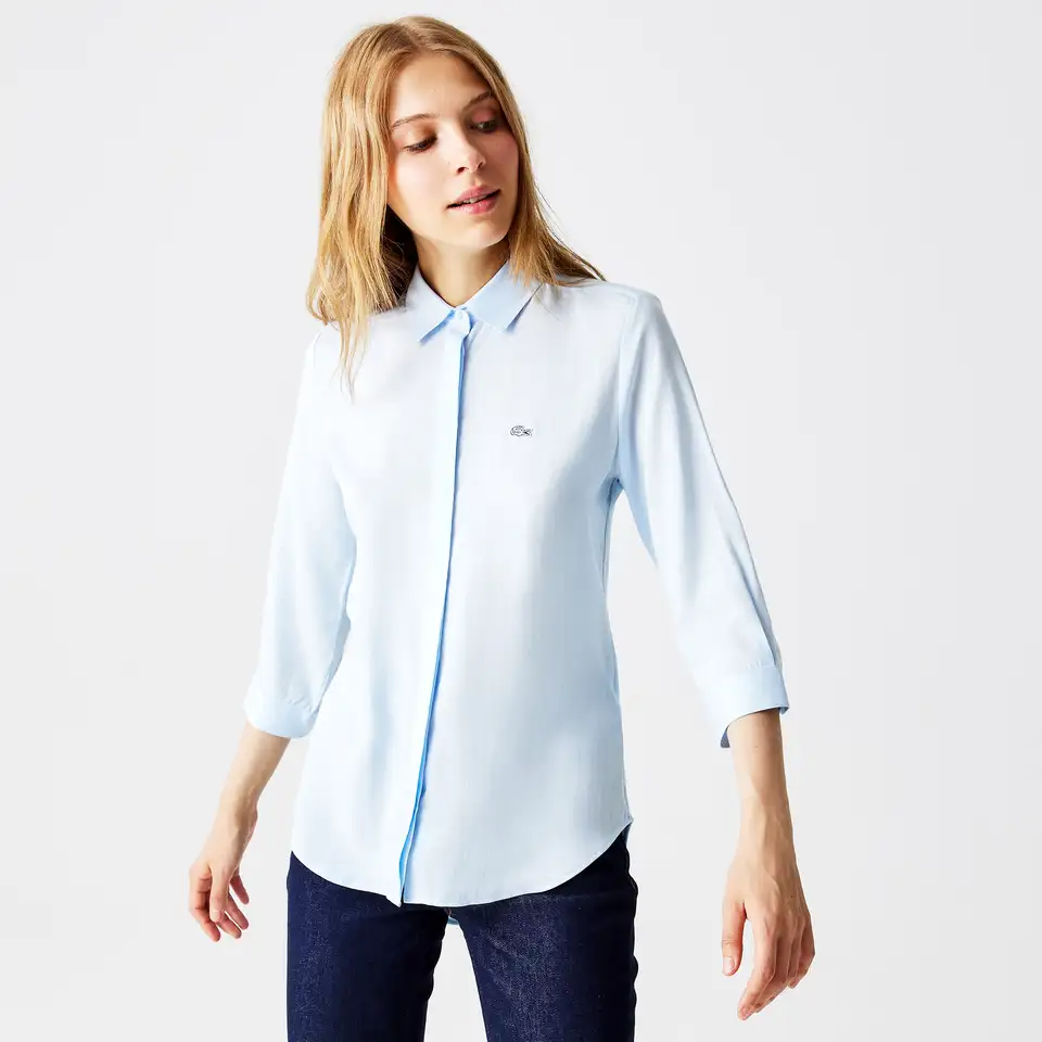 Женская рубашка lacoste regular fit, фотография 1
