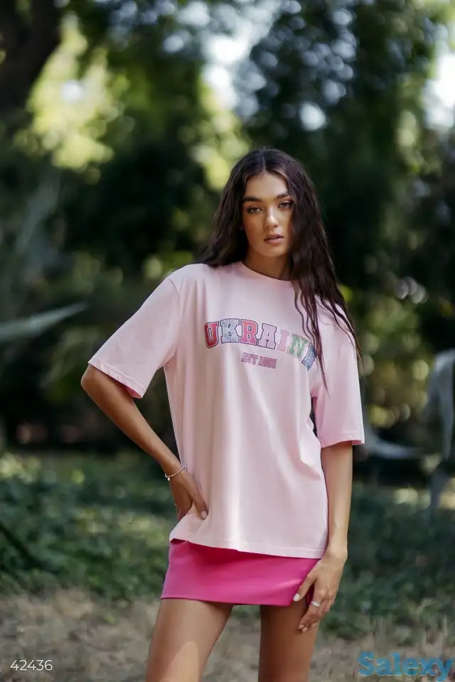 Розовая футболка ukraine, фотография 1