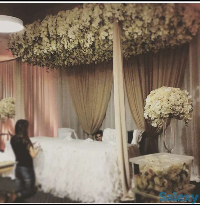 Оформление стола молодоженов, свадьбы, президиум, фотография 2