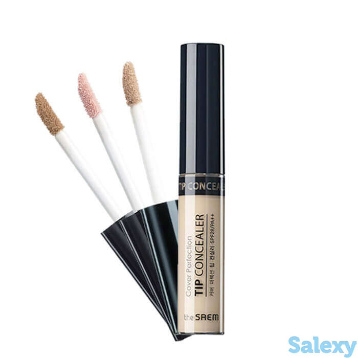 Консилер для лица the saem cover perfection tip concealer, цвет #1.75 middle beige | средне-бежевый, фотография 1