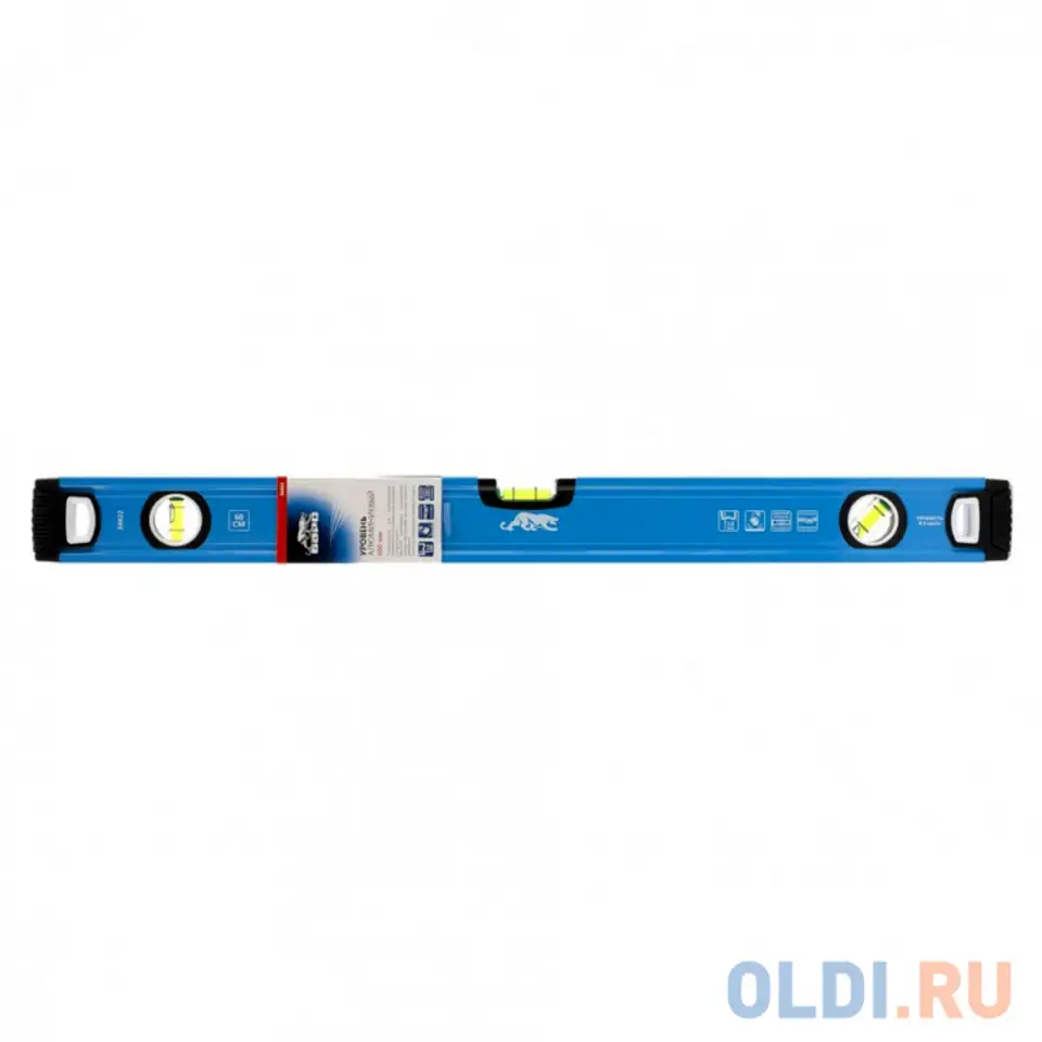 Уровень алюминиевый, 600 мм, профиль 1,6 мм, фрезерованный, ударопрочные заглушки, 3, фотография 1