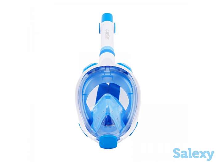 Маска подводная полнолицевая sargan галактика премиум десткая белая/голубая, фотография 7