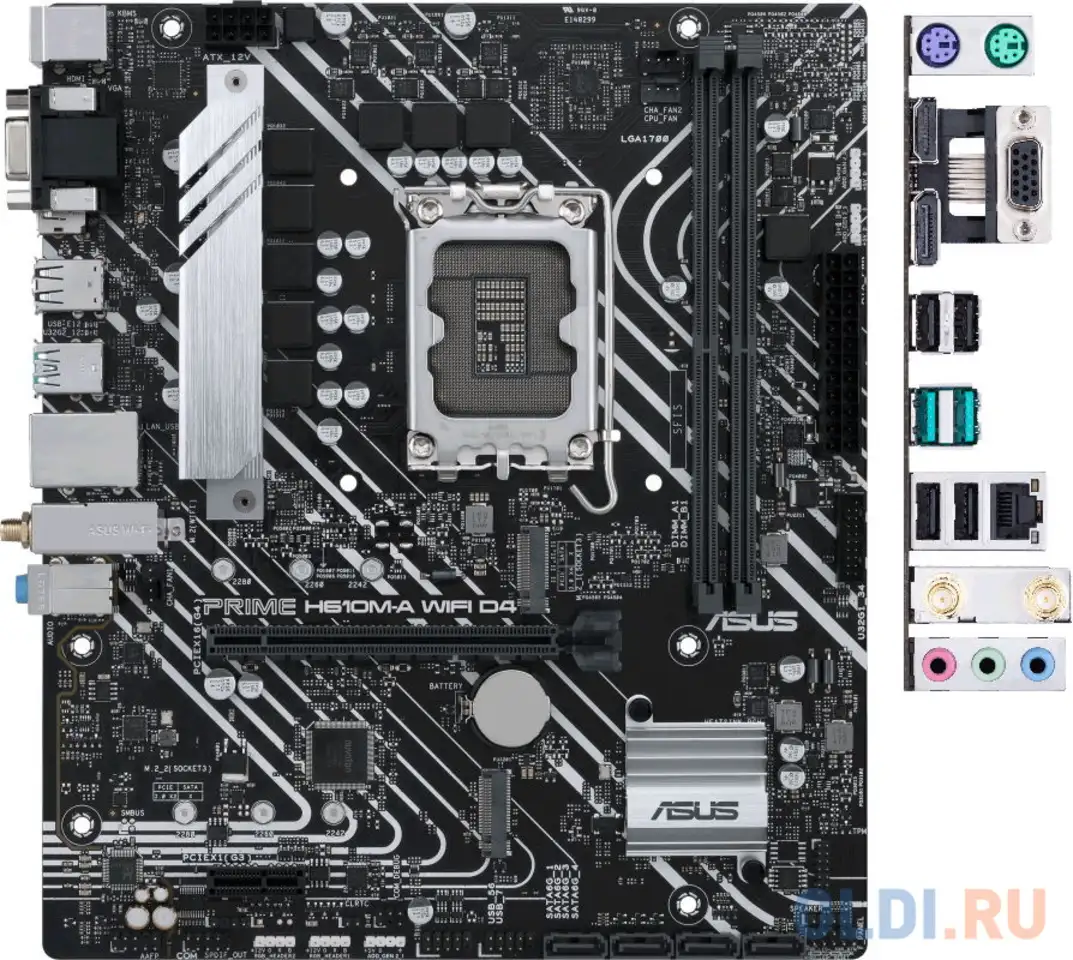 Материнская плата asus prime h610m-a wifi d4, фотография 1