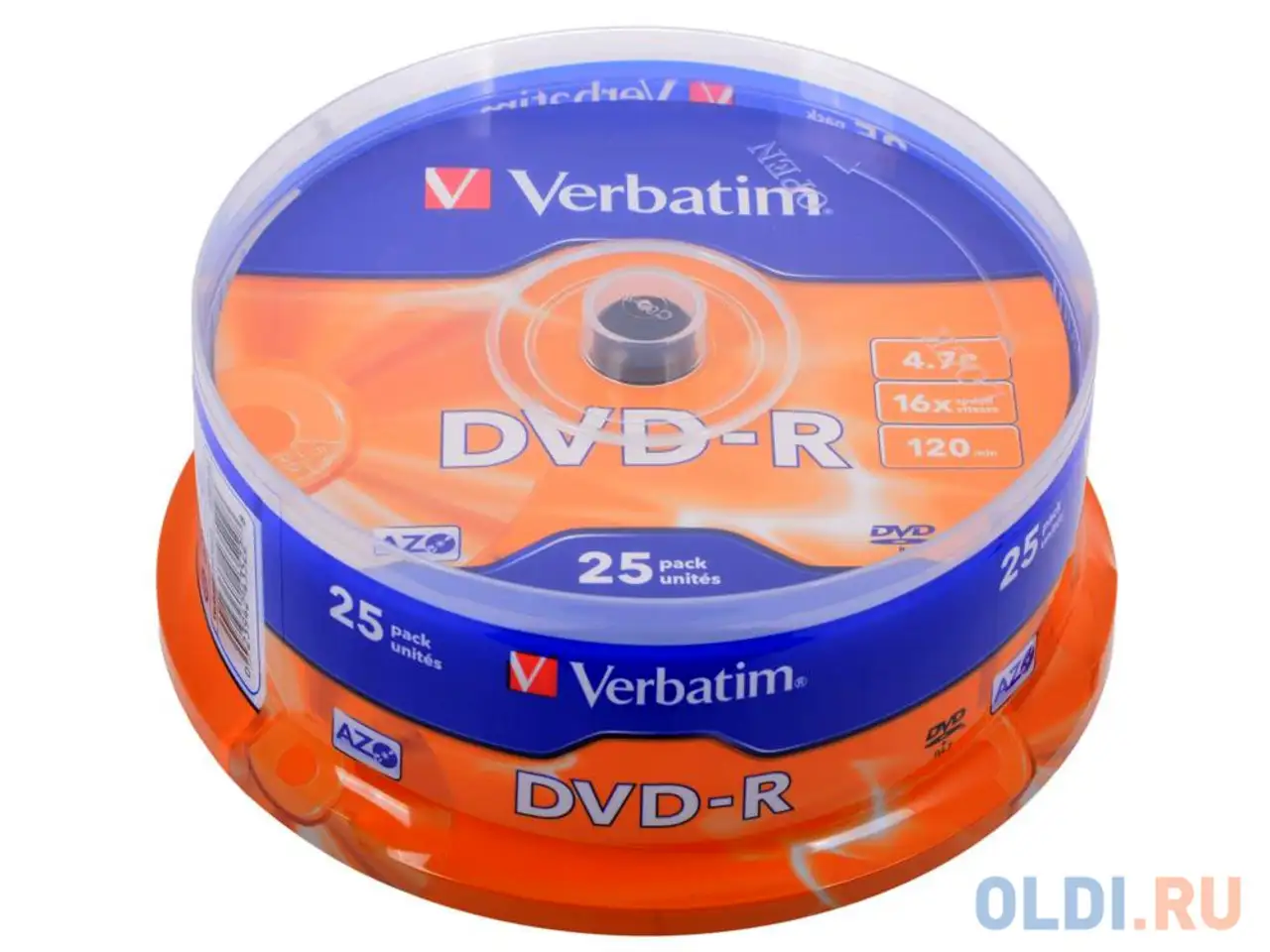 Диски dvd-r 4.7gb verbatim 16х  25 шт  cake box, фотография 1