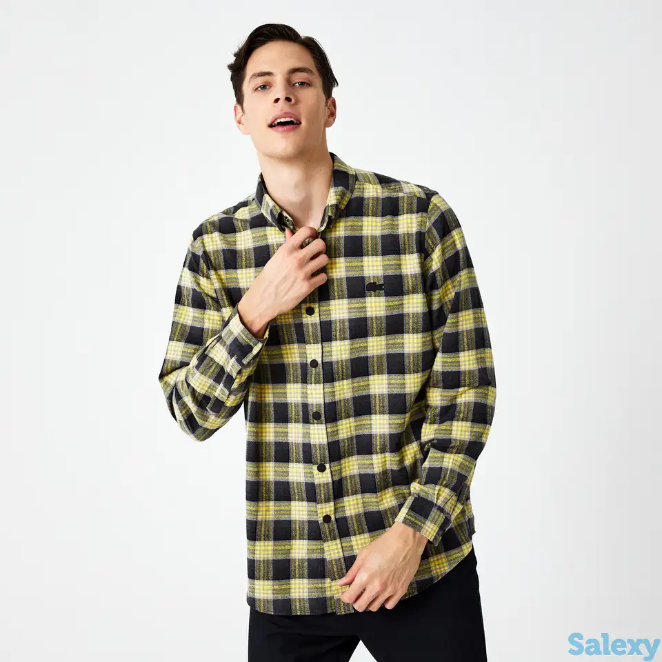 Мужская клетчатая рубашка lacoste regular fit, фотография 1