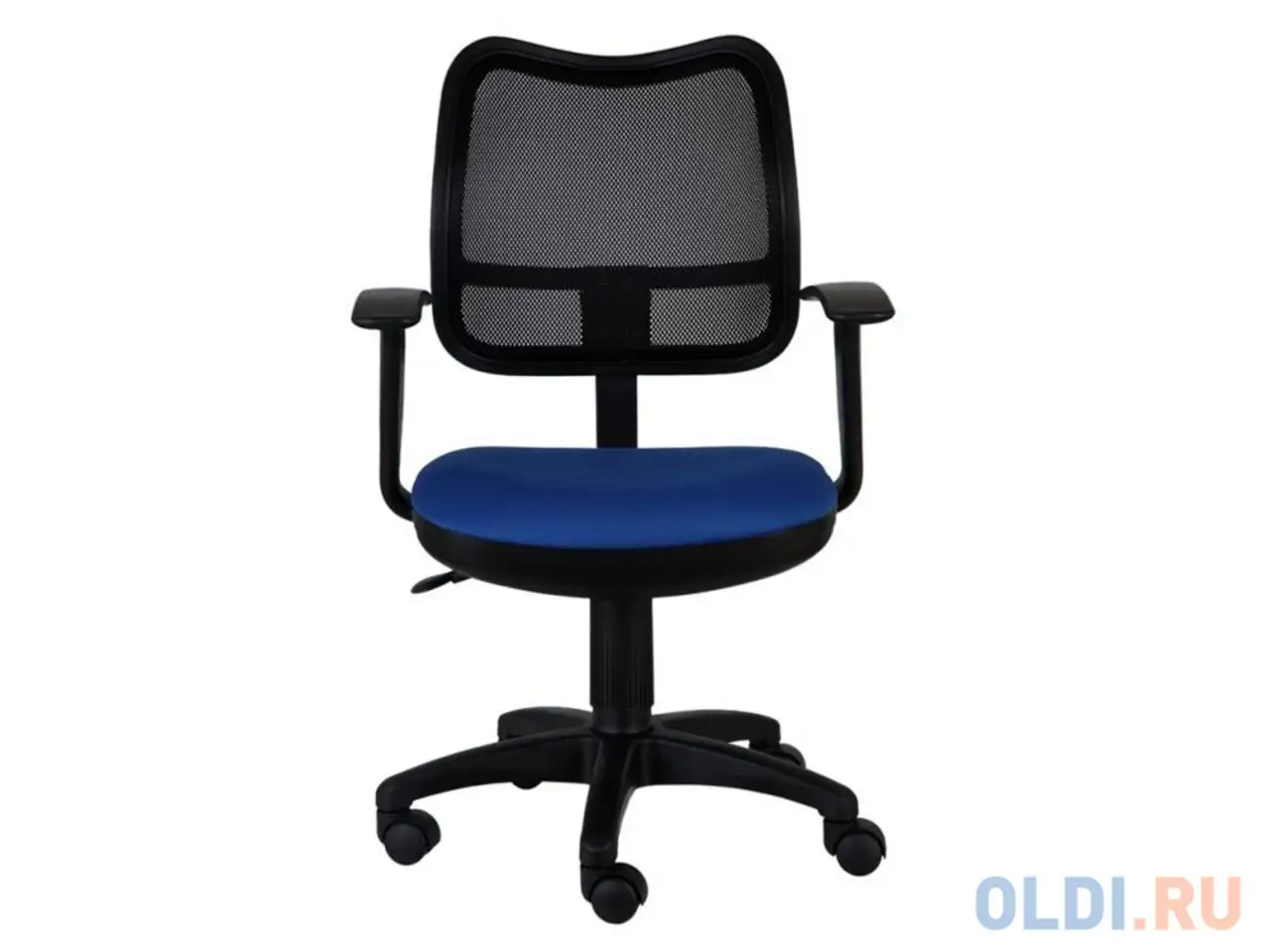 Кресло buro ch-797axsn/26-21 спинка сетка черный сиденье синий 26-21 подлокотники t-образные, фотография 1