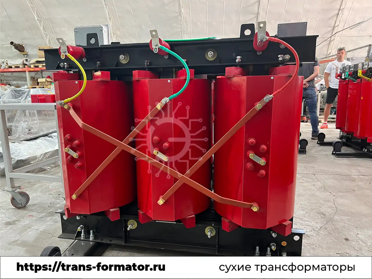 Трансформатор сухого типа: Тсл1000 10 0.4 dyн-11 ip00 al с литой изоляцией, фотография 2