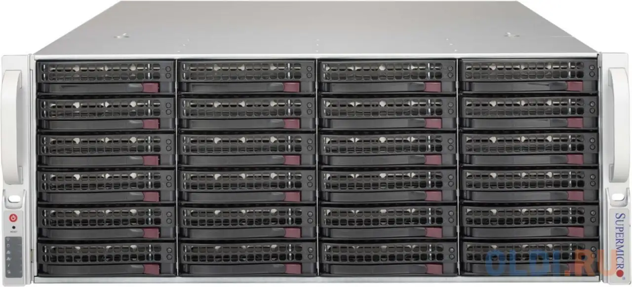 Серверный корпус 4u supermicro cse-846be2c-r1k03jbod 2 х 1000 вт чёрный, фотография 1