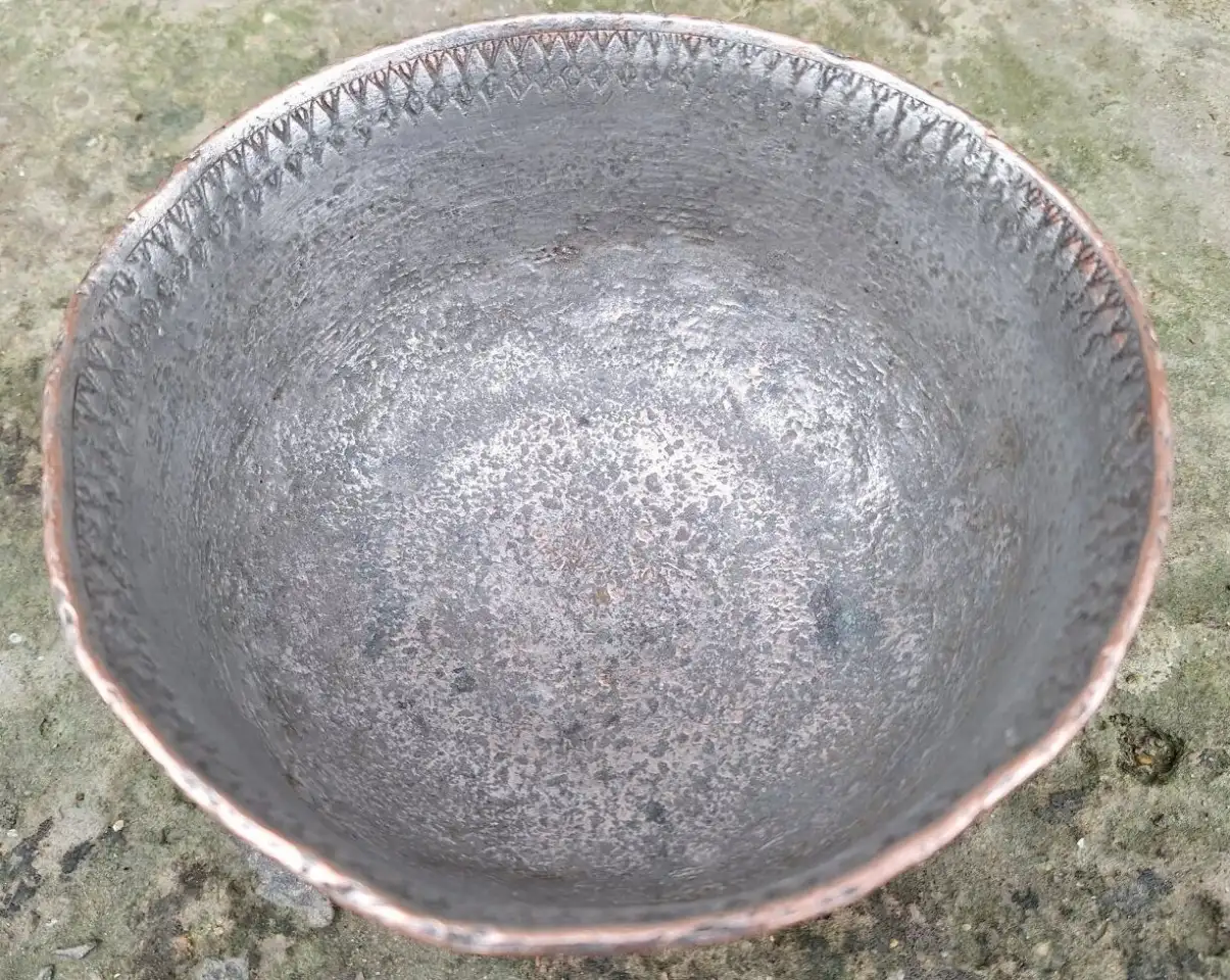 Медная Чаша 19 век ручная работа, фотография 7