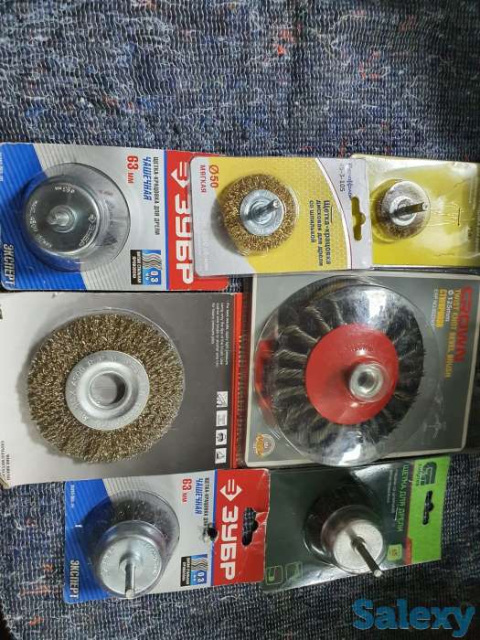 Щетка коническая для УШМ, плетеные пучки стальной проволоки 125мм, фотография 2