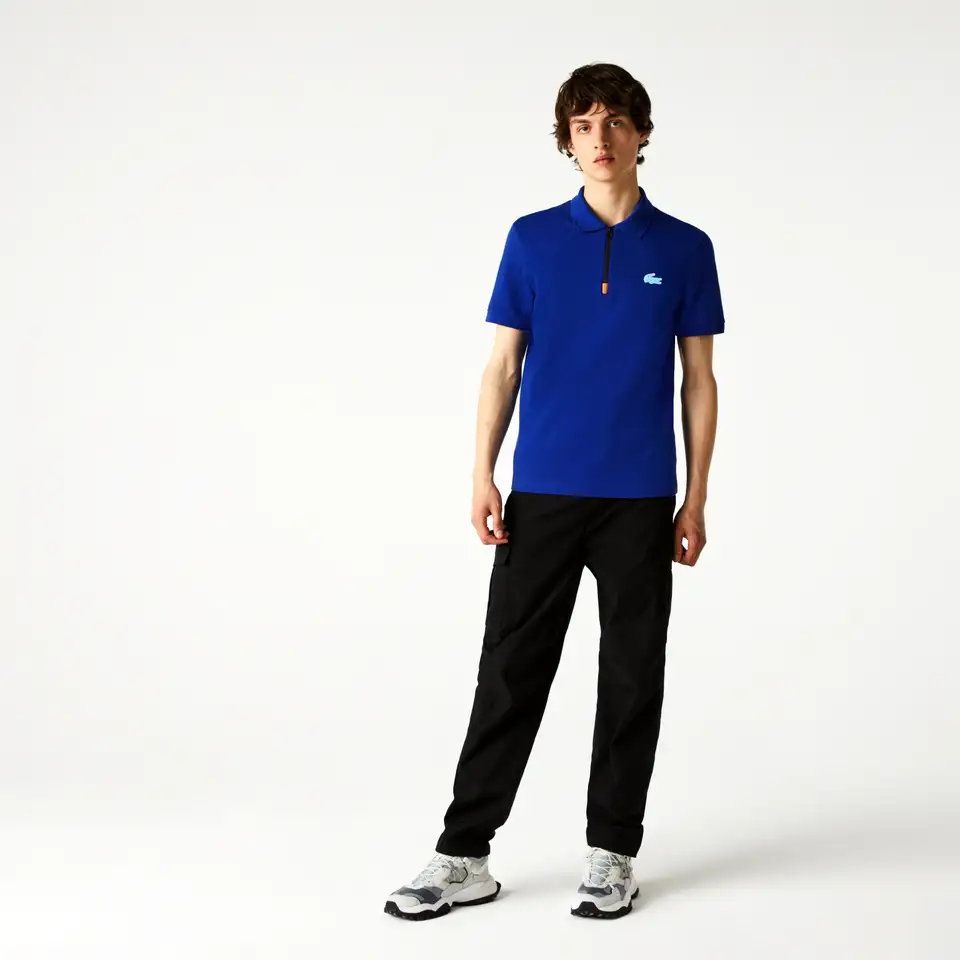 Мужское поло lacoste  regular fit из смесового хлопка, фотография 1