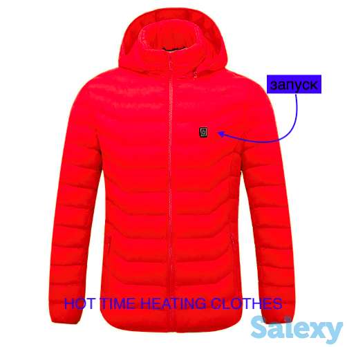 отдежда с подогревом, Куртка с подогревом красная, фотография 2