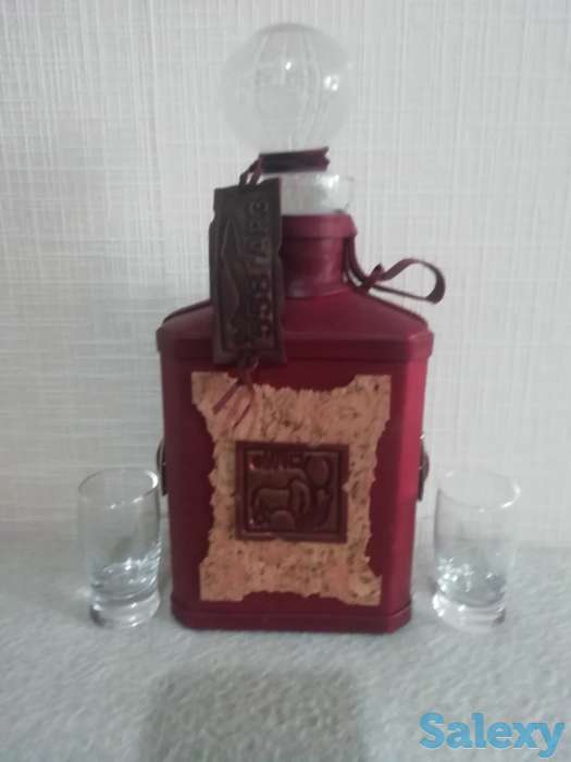 Футляр с графином . Натуральная кожа. Подарочный., фотография 1