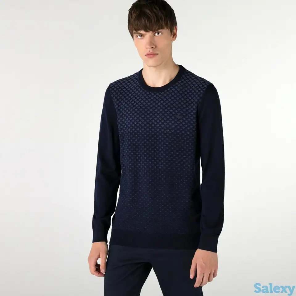 Мужской свитер lacoste regular fit с круглым вырезом, фотография 1