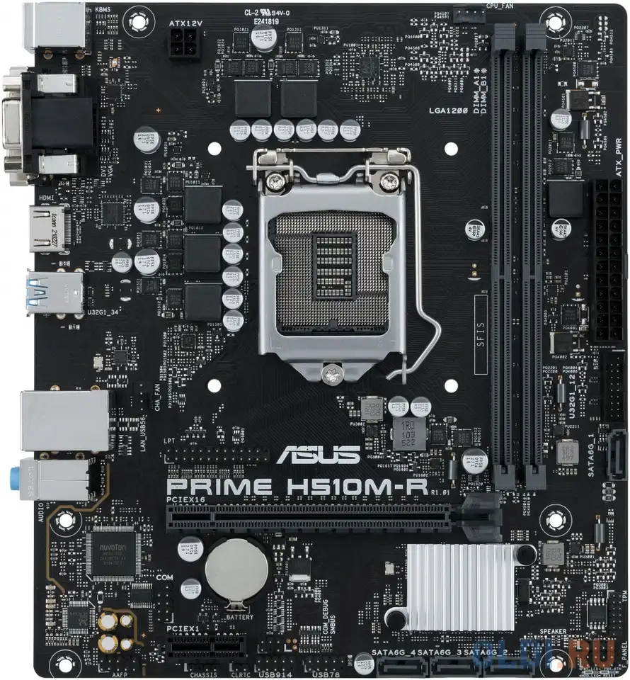 Материнская плата asus prime h510m-r-si 90mb18c0-m0ecy0, фотография 1