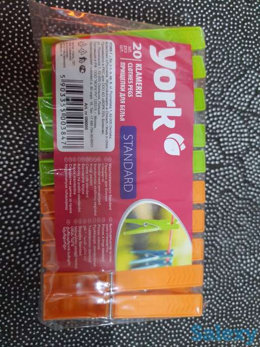 Прищепки для белья Стандарт 20 ШТ York, фотография 1