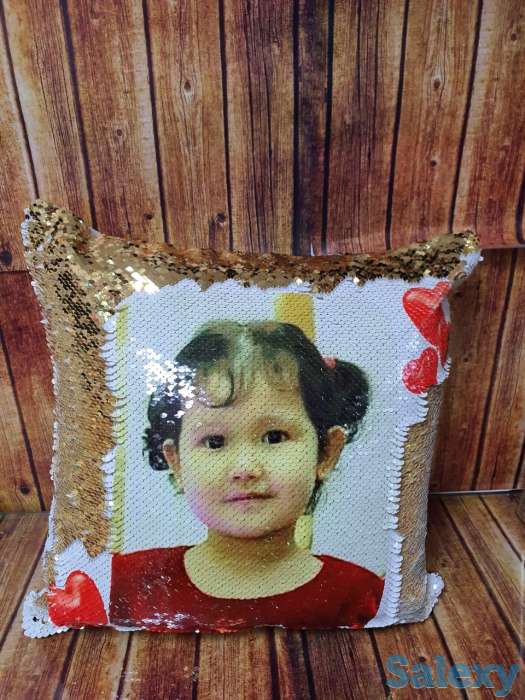 Подушка пайетки. Принт на подушку. Антистресс., фотография 2