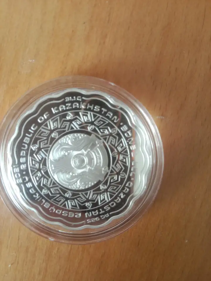 Продам срочно серебряную монету НБРК, фотография 2