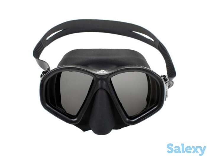 Маска подводная scorpena м (черный силикон) зеркальные линзы, фотография 1