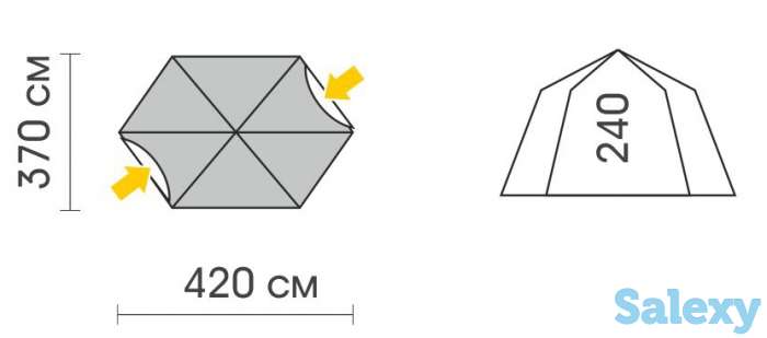 Тент - шатер talberg arbour sahara серый, фотография 2