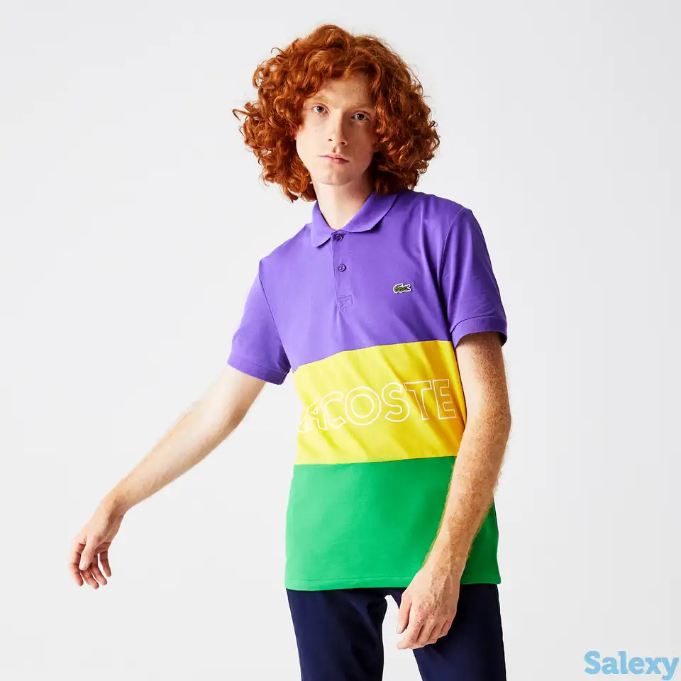 Мужское поло lacoste  regular fit из ультралегкого хлопка, фотография 1