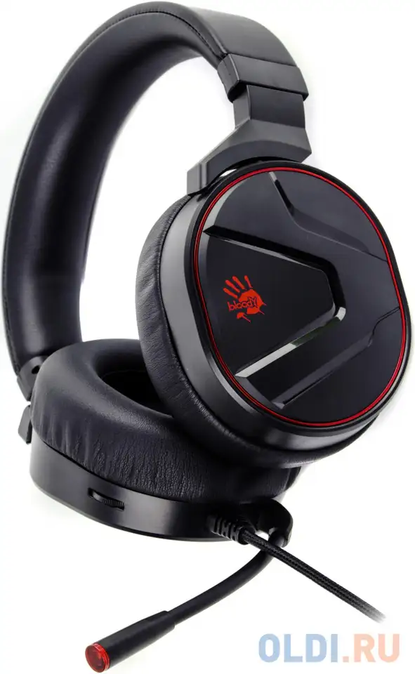 Наушники с микрофоном a4 bloody g600i черный 1.3м мониторные usb оголовье, фотография 1