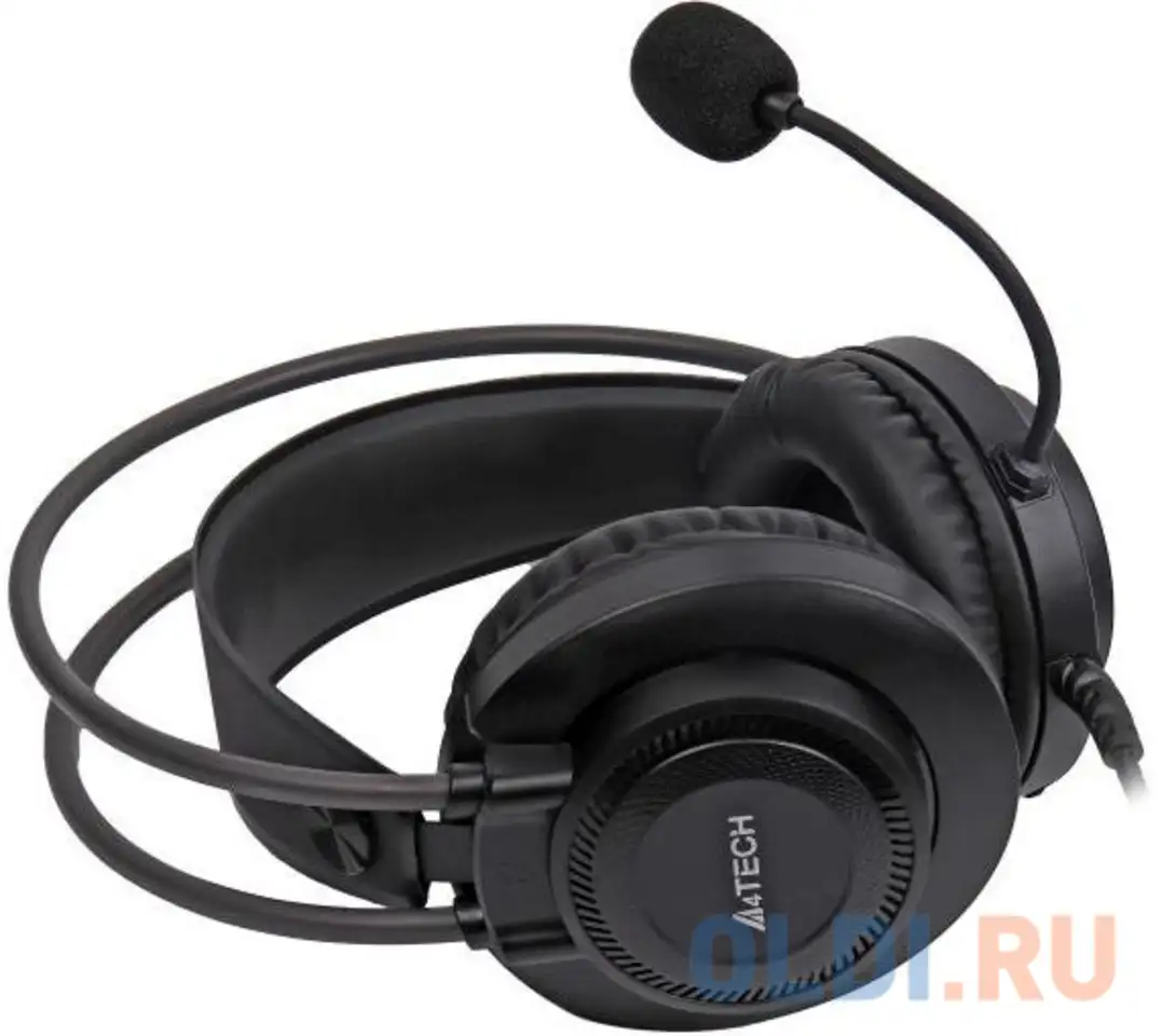 Наушники с микрофоном a4tech fstyler fh200u серый 2м накладные usb оголовье, фотография 1