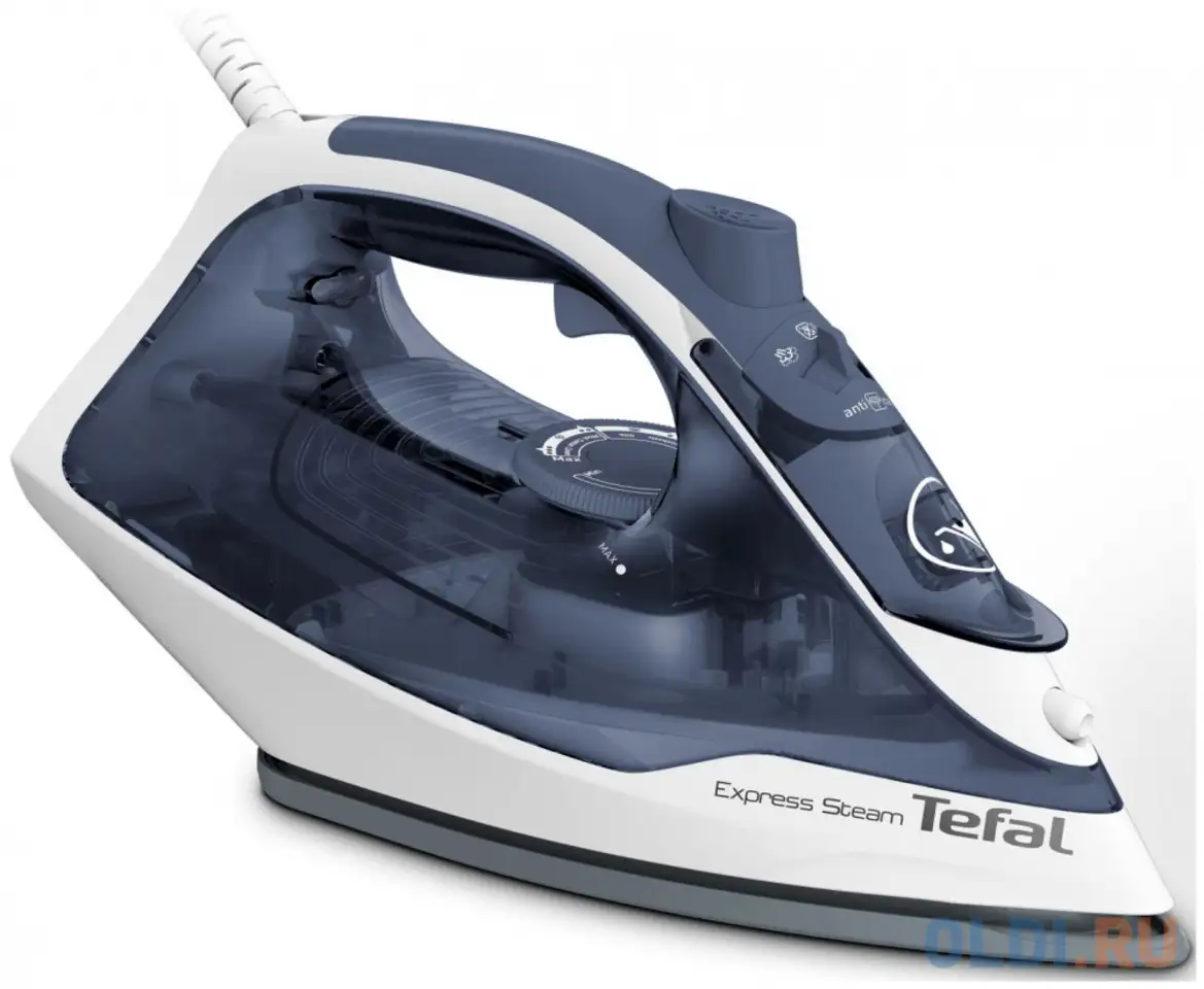 Утюг tefal fv2837e 2400вт белый синий, фотография 1