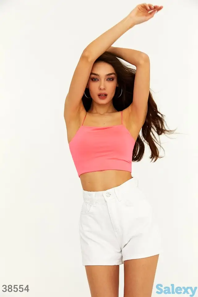 Укороченный розовый топ, фотография 1