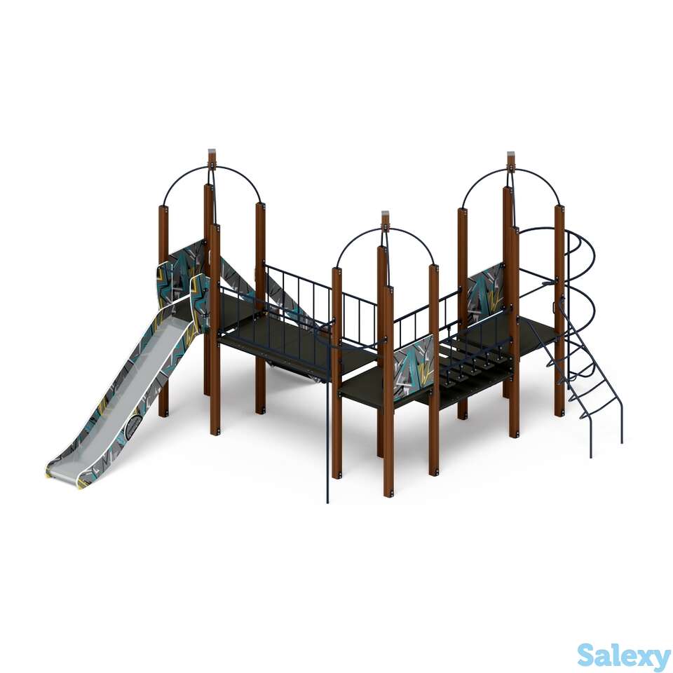 Детский игровой комплекс «навина (техно-голубой)» дик 2.09.06-01 h=1500, фотография 1