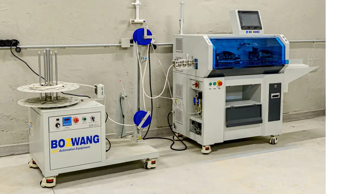 станок для резки и зачистки проводов силового кабеля Bozhiwang BZW-50WX с автоподатчиком, фотография 1