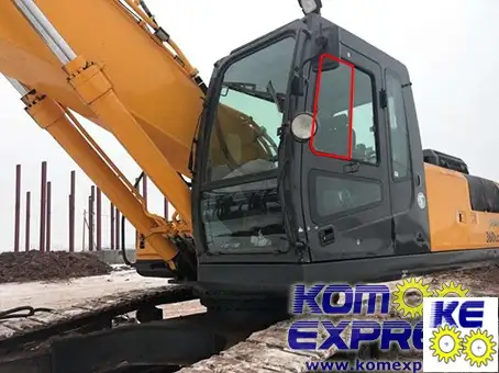 71N6-02530 Стекло двери движимое переднее Hyundai R 140LC-7 160LC-7 170W-7 180LC-7 210LC-7 250LC-7 320LC-7 360LC-7 450L, фотография 1
