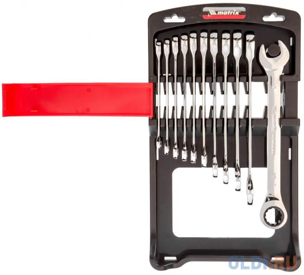 Набор ключей комбинированных, трещоточных 11 шт.// matrix, фотография 1