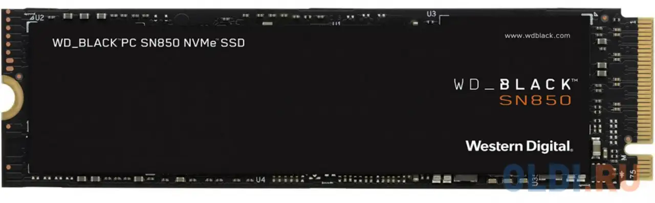 Накопитель ssd wd original pci-e x4 500gb wds500g1x0e black sn850 m.2, фотография 1
