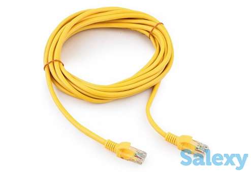 Патч-корд utp cablexpert pp12-5m/y кат.5e, 5м. желтый, фотография 1